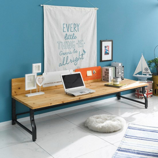 아름이와다움이 나르샤 소나무원목 스틸 좌식책상 (1800x620)_이미지