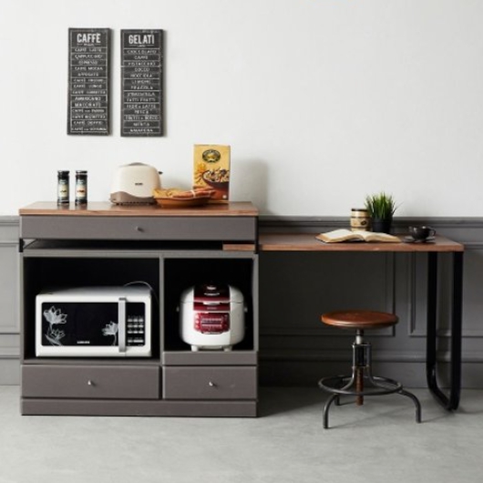 동서가구 렌 주방 오픈 확장형 아일랜드식탁 (의자별도)_이미지