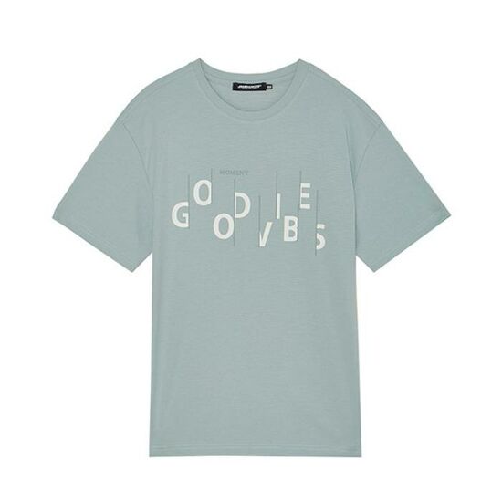 남성 앞판 그래픽 반팔 오버핏 티셔츠 AM2WTS402-MT