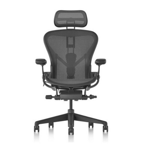 허먼밀러 뉴 에어론 풀 체어+아틀라스 헤드레스트 (B size)