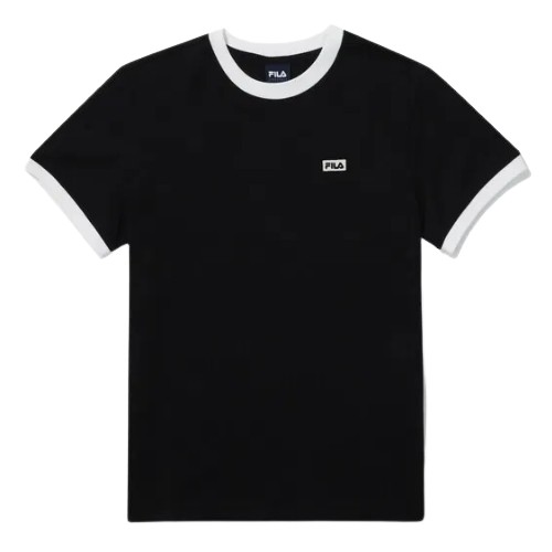 휠라 레귤러 링거티 반팔티 FS2RSG2152F (BLK, 블랙)_이미지