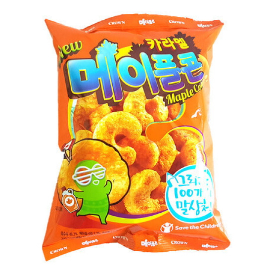크라운제과 카라멜 메이플콘 74g (1개)