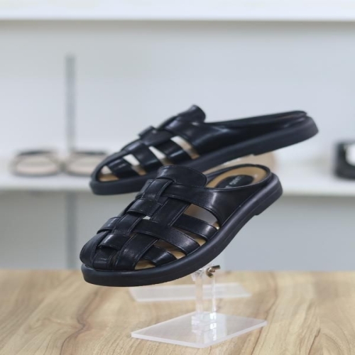 세이브존06 라운드 토 위빙 캐주얼 2.5cm 뮬 샌들 BY 24S117J40AG2W