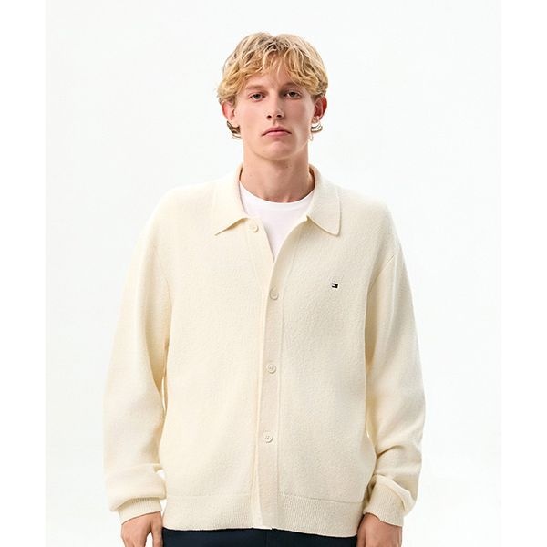 타미힐피거 TOMMY HILFIGER 텍스처드 폴로 가디건 T12G0KCD030MT2Z00 147889_이미지