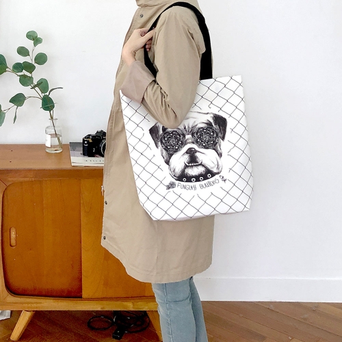 마초 펀글래스 불독 에코백 -