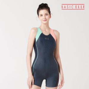 베이직엘르 여성인 언발란스 3부 X백 실내수영복 BEF-W107G 3XL