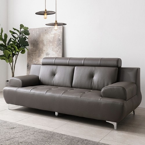 웨일스 라텍스 천연면피 가죽소파 3인용