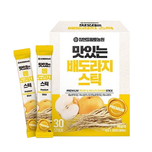 참앤들황토농원 맛있는 배도라지스틱 12g 30스틱 (4개)