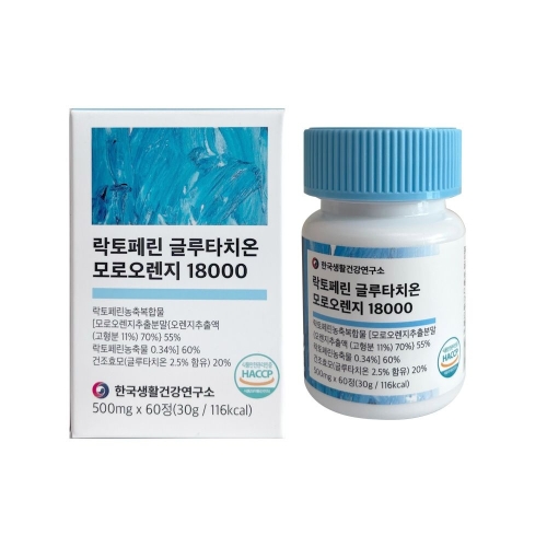 한국생활건강연구소 락토페린 글루타치온 모로오렌지 18000 500mg 60정 (1개)