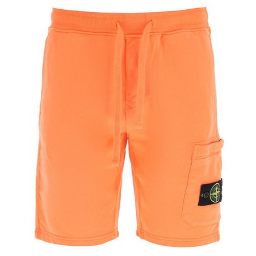 스톤아일랜드 와펜 코튼 버뮤다 반바지 761564651 (V0032, 오렌지)_이미지