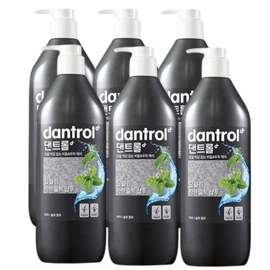 댄트롤 딥클린 박하 솔트 샴푸 820ml (6개)_이미지