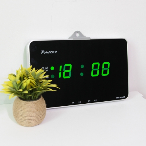 바이오메이트 하이아트 무소음 LED 디지털 벽시계 HYD-303G 시분