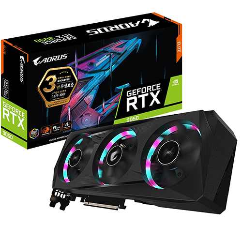 GIGABYTE AORUS 지포스 RTX 3050 ELITE D6 8GB 제이씨현