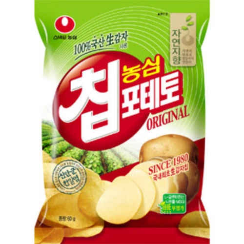 농심 포테토칩 오리지널 60g이미지입니다. 누르면 해당 게시물로 새창이동합니다.