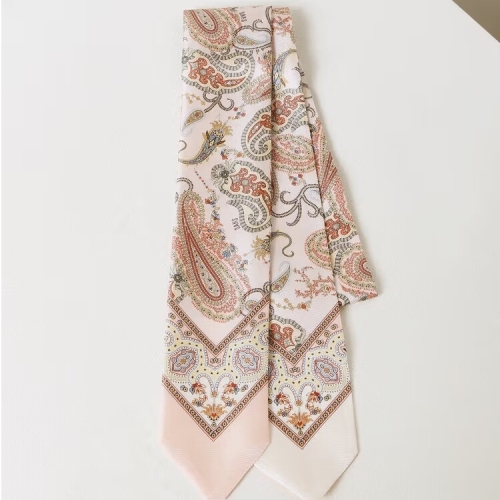 닥스 여성 페이즐리 핑크 실크 쁘띠 스카프 DCSC6E550P1_이미지