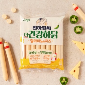 진주햄 천하장사 더 건강하닭 할라피노&치즈 16개입 448g (1개)_이미지