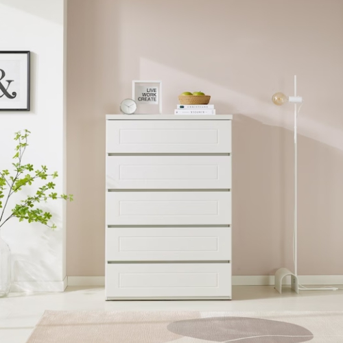 데코라인  소담 5단 와이드 서랍장 800