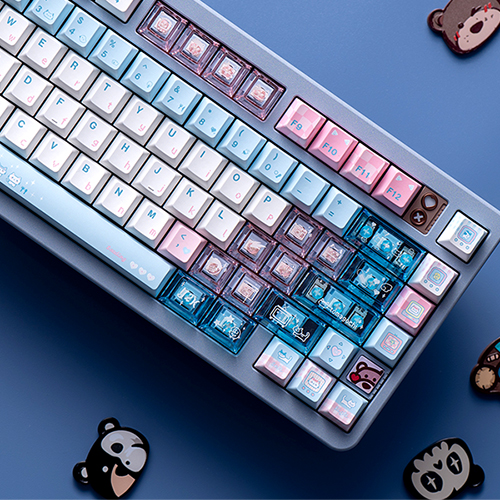 SPM Soulcat 고함량 PBT 염료승화 영문 키캡 167키 픽셀 고양이_이미지