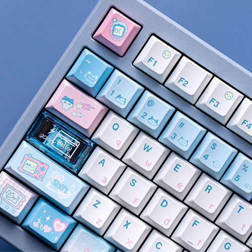 SPM Soulcat 고함량 PBT 염료승화 영문 키캡 167키 픽셀 고양이_이미지