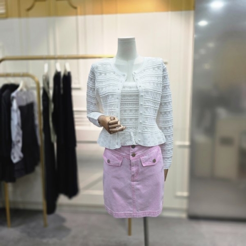 에고이스트 밑단 러플 니트 가디건 ES2JK300IV_CA_이미지