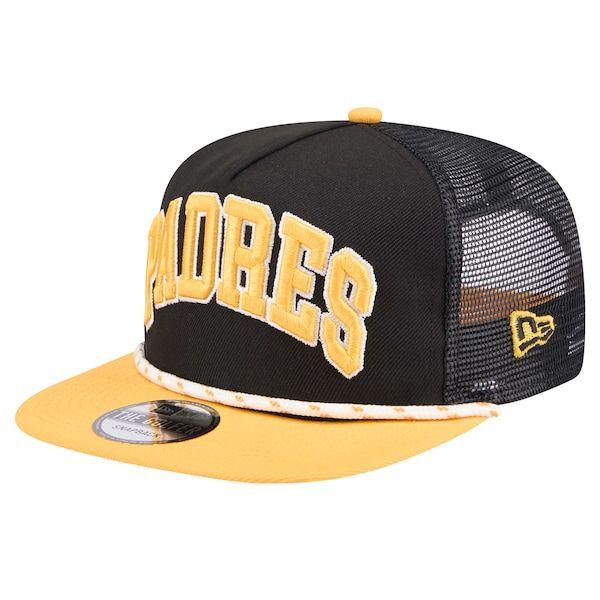 MLB 뉴에라 모자 샌디에이고 파드리스 Throwback Meshback Golfer Hat Black 1182380_이미지