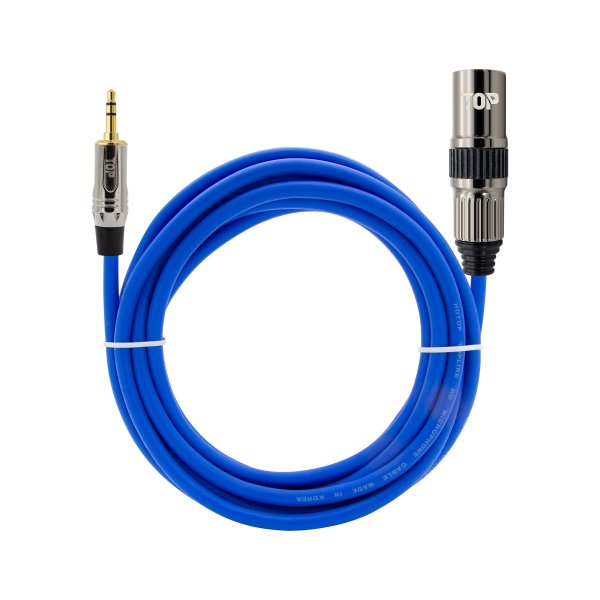 탑라인에이치디 HDTOP 3.5mm 스테레오 to XLR MM 메탈블루 케이블 (40m, HT-TP3765)_이미지