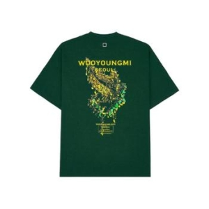 우영미 크라운 백로고 티셔츠 그린 W233TS05705F