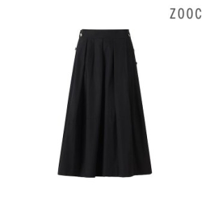 대현 ZOOC 단추포인트 백 밴딩 플레어 스커트 BK_V243MSD902
