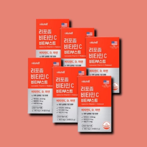 비웰 리포좀 비타민C 비타부스트 30정 (6개)_이미지
