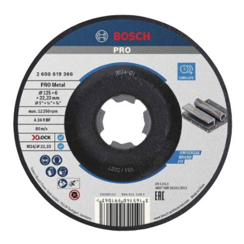 보쉬  X-Lock 프로 메탈 연마석 125mm (1개)