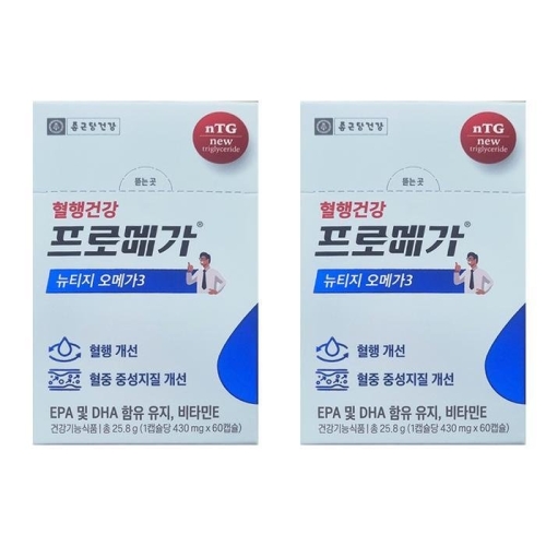 종근당건강 프로메가 뉴티지 오메가3 430mg 60캡슐 (2개)
