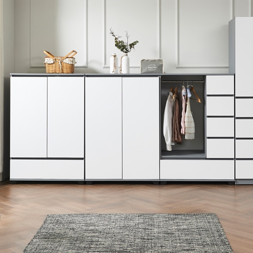 데코라인 레이온 속깊은 옷걸이 서랍장 (80cm)_이미지