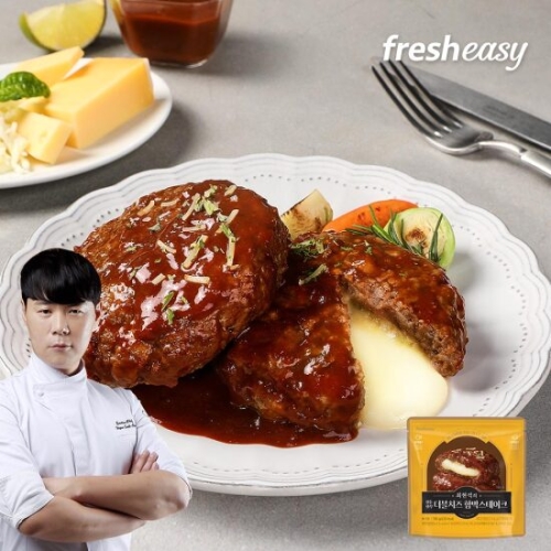 프레시지 최현석 한돈한우 더블치즈 함박스테이크 180g (17개)_이미지