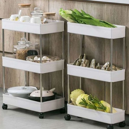 제이씨씨무역 제이라이프 아르떼 3단 틈새 수납 트롤리