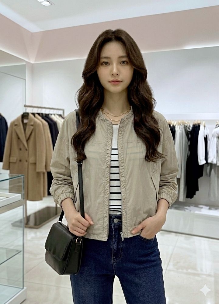 동광인터내셔날 스위트숲 셔링 홑겹 짚업 점퍼 SC4UJ90Q
