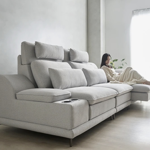 에보니아 제니 모션 슬라이드 확장형 고급형 이지클린 패브릭 소파 4인용_이미지