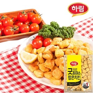 하림 프로라인 팝콘치킨 1kg (2개)_이미지