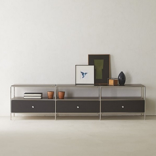 우아미가구 제인 모듈 선반 수납 낮은 거실장 2000