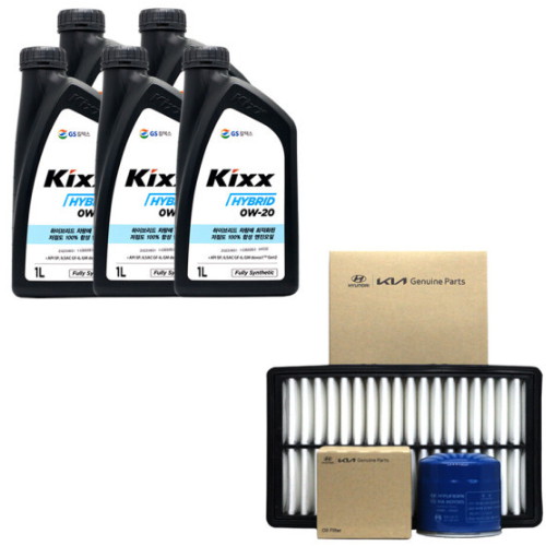 GS칼텍스 킥스 하이브리드 0W20 5L + 순정필터 현대 더뉴 그랜저IG 하이브리드