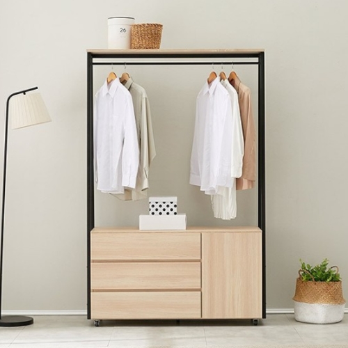 히트디자인 그로미 3단 서랍행거 (120cm)_이미지
