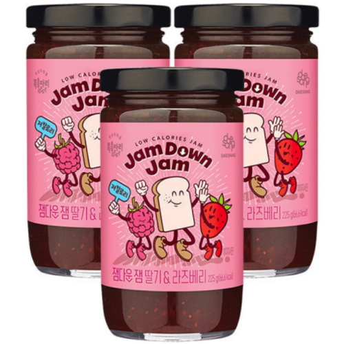 복음자리 잼다운잼 딸기 & 라즈베리 225g (3개)_이미지