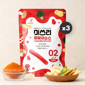 미쓰리 떡볶이 분말소스 보통맛02 100g (3개)_이미지