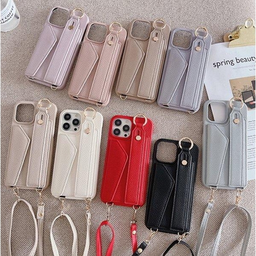 수나르 아이폰16e 멀티 스트랩 가죽 카드 케이스