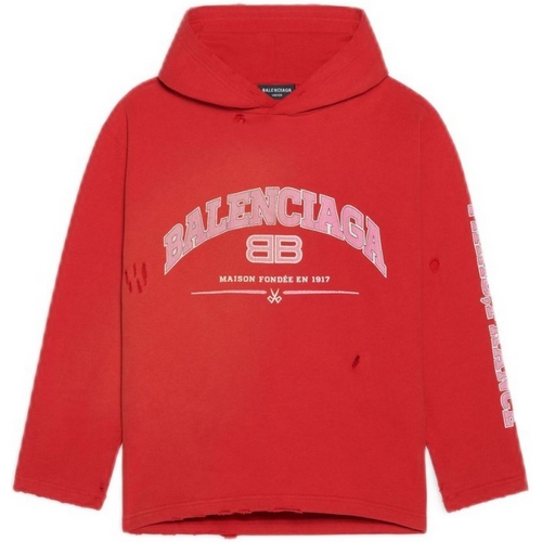 발렌시아가 오버사이즈 후드 티셔츠 670946 TLVJ3 (6441, 레드)_이미지