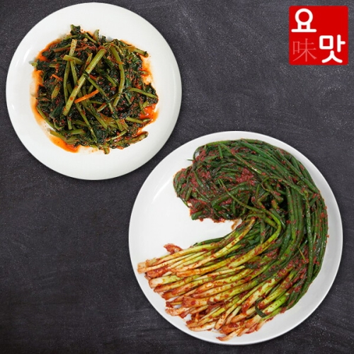  푸드앰프 요맛김치 감칠맛이 풍부한 전라도 파김치1kg + 열무김치1kg [1개]
