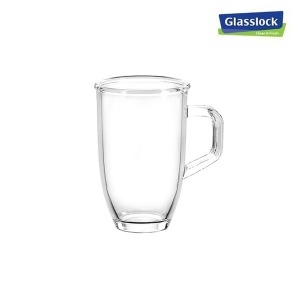 SGC솔루션 글라스락 다용도 유리 머그컵 대 530ml/아이스커피/쥬스/음료/손잡이