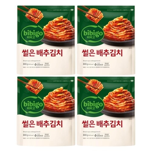 CJ제일제당 비비고 썰은 배추김치 800g (4개)_이미지