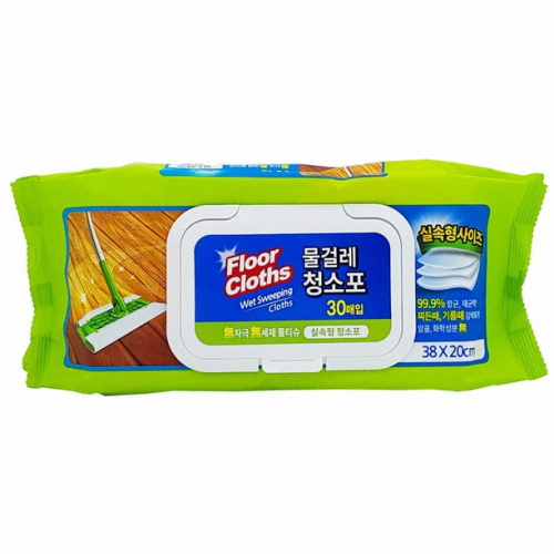 샤인 실속형 물걸레 청소포 대형 30매 (1개)_이미지