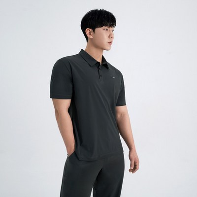 스컬피그 중독 쿨링 카라 티셔츠 블랙 SMT25011-01 L_이미지