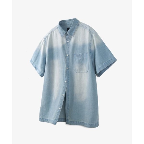 토피 TOFFEE 워시드 데님 하프 셔츠 LIGHT BLUE T4S-WDHS214LB 287498